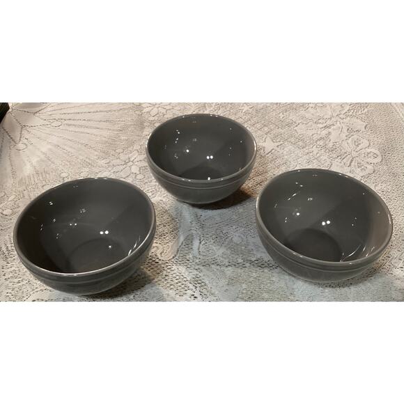 Lot of 3 Godinger Gatherings Gray Cereal Bowls 6” - Picture 2 of 9